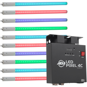 ADJ LED Pixel Tube 360 Sys 10 with 10 Light Fixtures and Controller