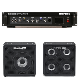 Hartke LH1000 1000-watt Bass Head with 1,000-watt 4x10" and 500-watt 1x15" HyDrive Bass Cabinets