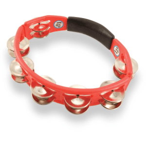 Latin Percussion Cyclops Handheld Tambourine - Red with Steel Jingles