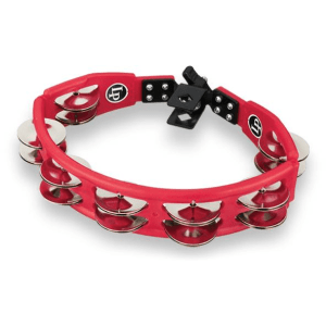 Latin Percussion Cyclops Mountable Tambourine - Red with Steel Jingles