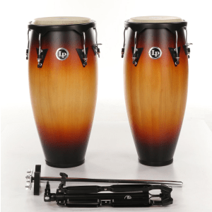 Latin Percussion City Series Conga Set with Stand - 10/11 inch Vintage Sunburst