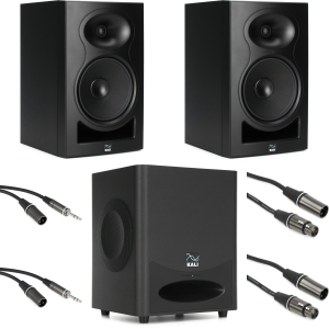 Kali Audio LP-8 V2 8-inch Powered Studio Monitor Pair with WS-6.2 Dual 6.5-inch Powered Subwoofer Bundle