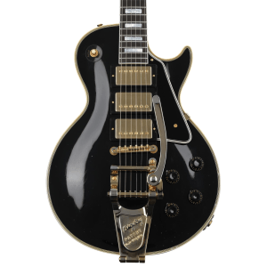 Gibson Custom 1957 Les Paul Custom Reissue 3-pickup Bigsby Electric Guitar - Murphy Lab Light Aged Ebony