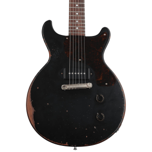 Gibson Custom 1960 Les Paul Junior Double Cut Reissue Electric Guitar - Murphy Lab Ultra Heavy Aged Ebony