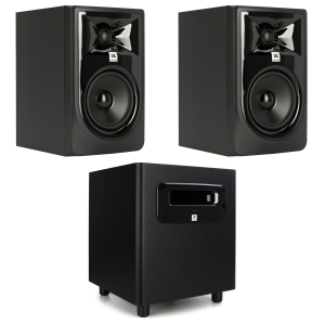 JBL 305P MkII 5-inch Powered Studio Monitor Pair with LSR310S 10-inch Powered Studio Subwoofer Bundle
