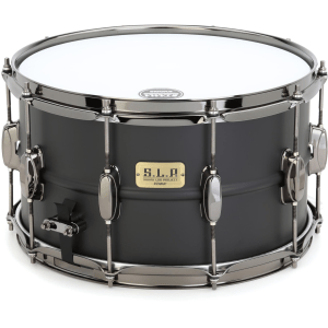 Tama S.L.P. Big Black Steel 8 x 14-inch Snare Drum - Matte Black