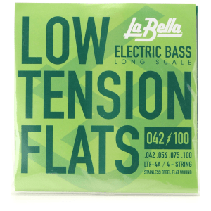 La Bella LTF-4A Low Tension Flexible Flats Bass Guitar Strings - .042-.100