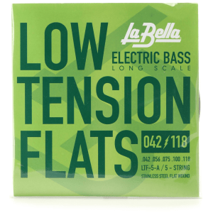 La Bella LTF-5A Low Tension Flexible Flats Bass Guitar Strings - .042-.118 Light 5-string