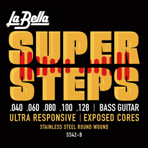 La Bella SS42 Super Steps Electric Bass Guitar Strings - .040-.100 Custom Light