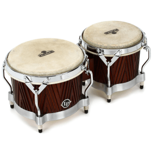 Latin Percussion Matador Wood Bongos - Red Carved Mango - Sweetwater Exclusive