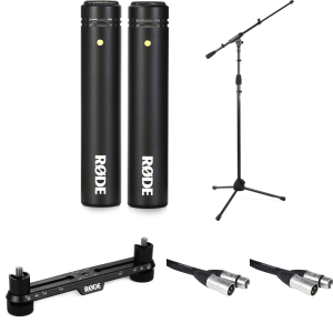 Rode M5 Matched Pair Bundle with Stereo Bar, Stand, and Cables