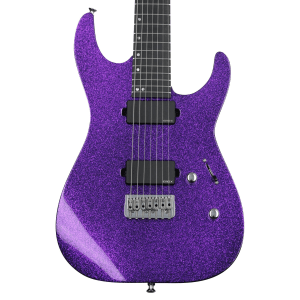 ESP USA M-7 Baritone HT Electric Guitar - Purple Sparkle