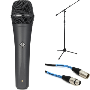 Telefunken M81 Supercardioid Dynamic Handheld Vocal Microphone with Stand and Cable - Gray
