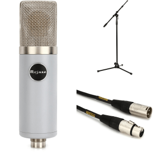 Mojave Audio MA-201fet Large-diaphragm Condenser Microphone Bundle with Stand and Cable - Vintage Gray