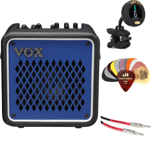 Vox Mini Go 3 3-watt Portable Modeling Amp Essentials Bundle - Blue