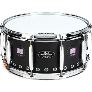 Pearl Matt McGuire Signature Snare Drum - 6.5 x 14-inch - Black Powdered Coat