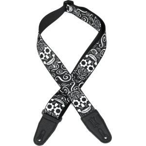 Levy's MP2CAL Calaca 2-inch Polyester Guitar Strap - Skull