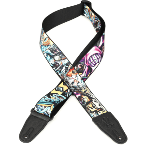 Levy's MP2TAT 2-inch Poly Tattoo Guitar Strap - New School