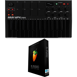 Akai Professional MPK Mini mkII and FL Studio 20 Fruity Edition - Limited Edition Black on Black