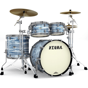 Tama Starclassic Maple MR42TZUS 4-piece Shell Pack - Blue and White Oyster with Smoked Black Nickel Hardware