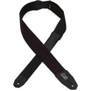 Levy's MRHCBLK 2" Wide Cotton Right Height Guitar Strap. - Black