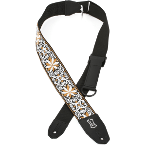 Levy's MRHHT-13 Right Height Woven Guitar Strap - Yellow & White Floral