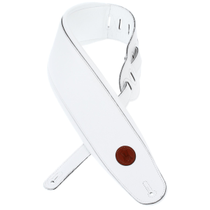 Levy's MSS2-4 Garment Leather Bass Strap - White