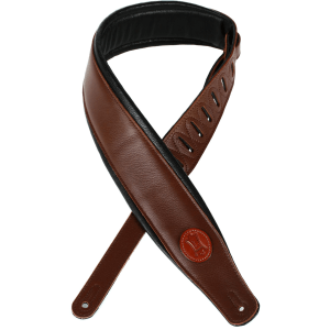 Levy's MSS2 Garment Leather Guitar Strap - Brown