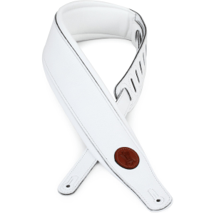 Levy's MSS2 Garment Leather Guitar Strap - White