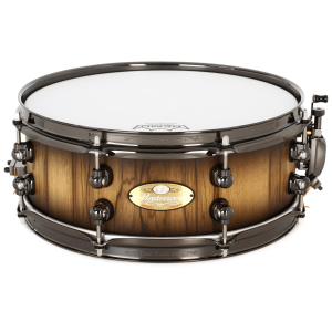 Pearl Masterworks Studio Snare Drum - 5 x 13-inch - Black Burst over Black Limba