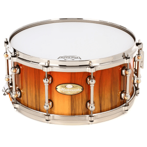 Pearl Masterworks Maple Snare Drum - 6.5 x 14-inch - Brown Fade over Black Limba