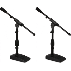 Gator Frameworks GFW-MIC-0821 Compact Base Bass Drum and Amp Mic Stand - 2 Pack