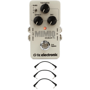 TC Electronic Mimiq Doubler Pedal with 3 Patch Cables