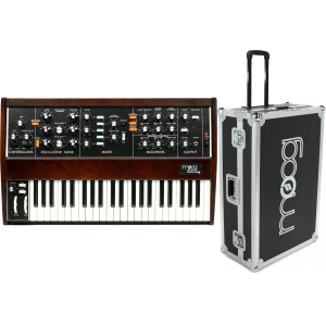 Moog Minimoog Model D Analog Synthesizer and ATA Case - Appalachian Cherry