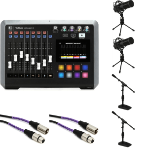 TASCAM Mixcast 4 and TM70 Dual Podcasting Bundle