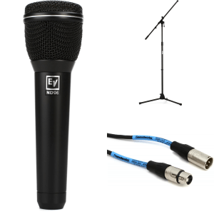 Electro-Voice ND96 Supercardioid Dynamic Microphone Bundle with Stand and Cable