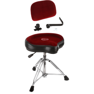 Roc-N-Soc Nitro Gas Drum Throne with Original Saddle and Backrest - Red