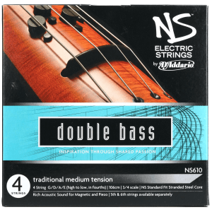 D'Addario NS610 Electric Traditional Double Bass String Set - 3/4 Scale Medium