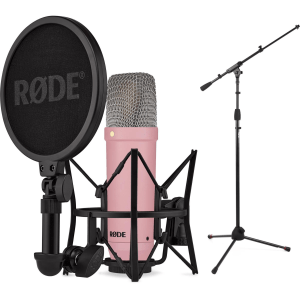 Rode NT1 Signature Series Condenser Microphone with Stand - Pink