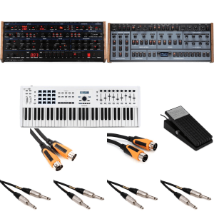 Sequential Oberheim OB-6 6-voice and OB-X8 8-voice Polyphonic Analog Synthesizer Modules Keyboard Bundle