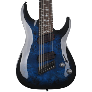 Schecter Omen Elite-8 Multiscale 8-string Electric Guitar - See Through Blue Burst