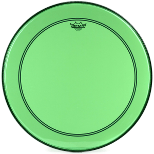 Remo Powerstroke P3 Colortone Green Bass Drumhead - 22 inch