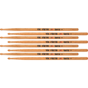 Vic Firth American Classic Terra Drumsticks - 7A, Wooden Tip (4-pack)