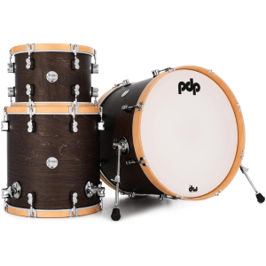 PDP Concept Maple Classic 3-piece Shell Pack with 22 inch Kick - Walnut with Natural Hoops