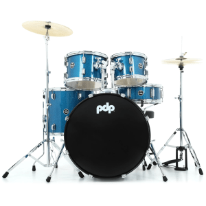 PDP Center Stage PDCE2215KTRB 5-piece Complete Drum Set with Cymbals - Royal Blue Sparkle