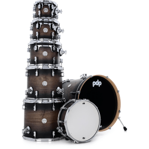 PDP Concept Maple Shell Pack - 7-piece - Satin Charcoal Burst