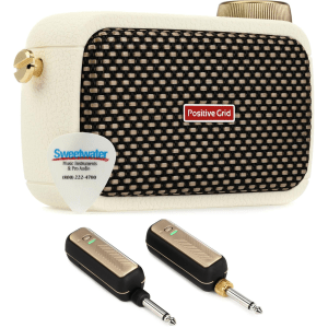Positive Grid Spark GO Ultra-portable Smart Guitar Amp and Bluetooth Speaker with Wireless System - Pearl