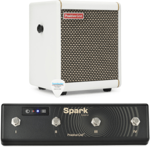 Positive Grid Spark Mini Portable Combo Amp - Pearl with Footswitch