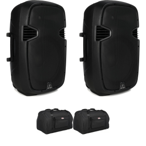 Behringer PK115A 800W 15-inch Powered Speaker with Bluetooth Pair with Bags Bundle