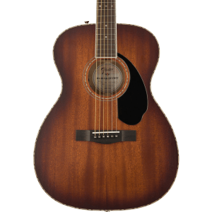 Fender Paramount PO-220E All Mahogany Orchestra Acoustic-electric Guitar - Aged Cognac Burst
